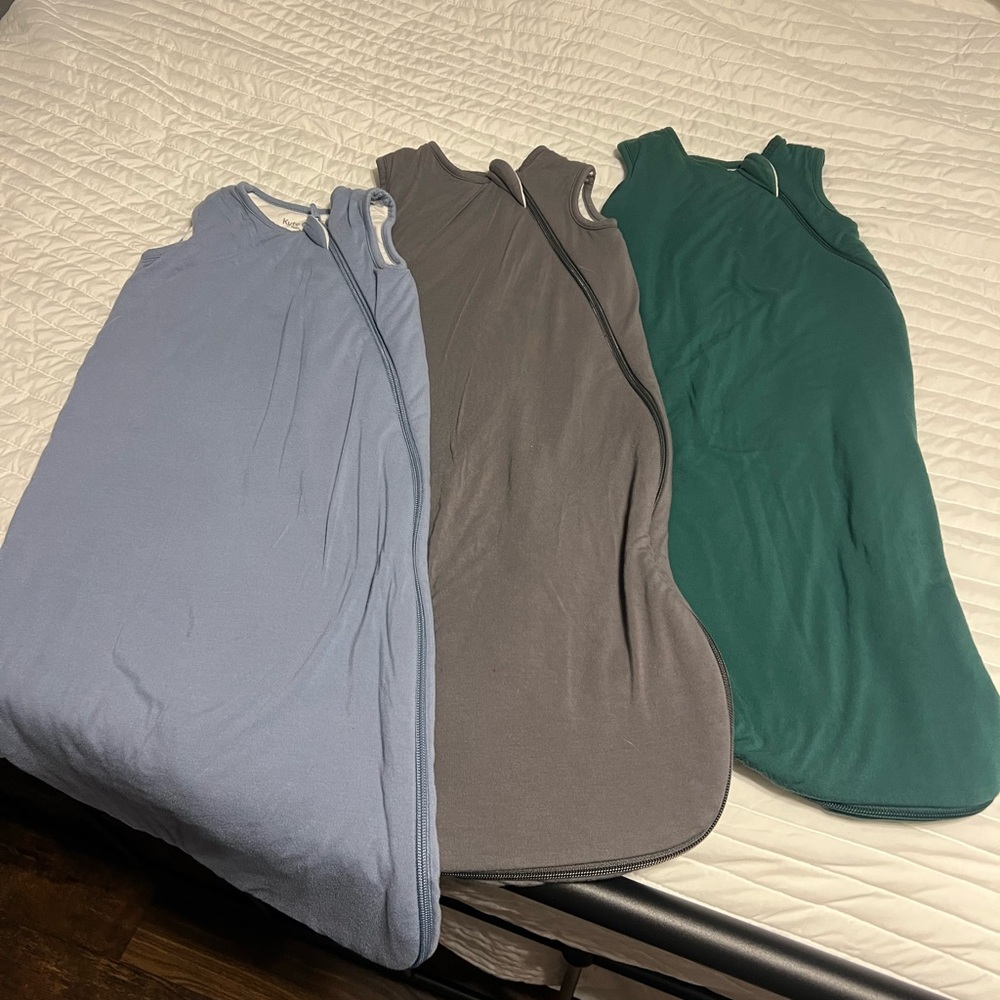 Kyte BABY Sleep Sacks in Blue, Gray, and Green
